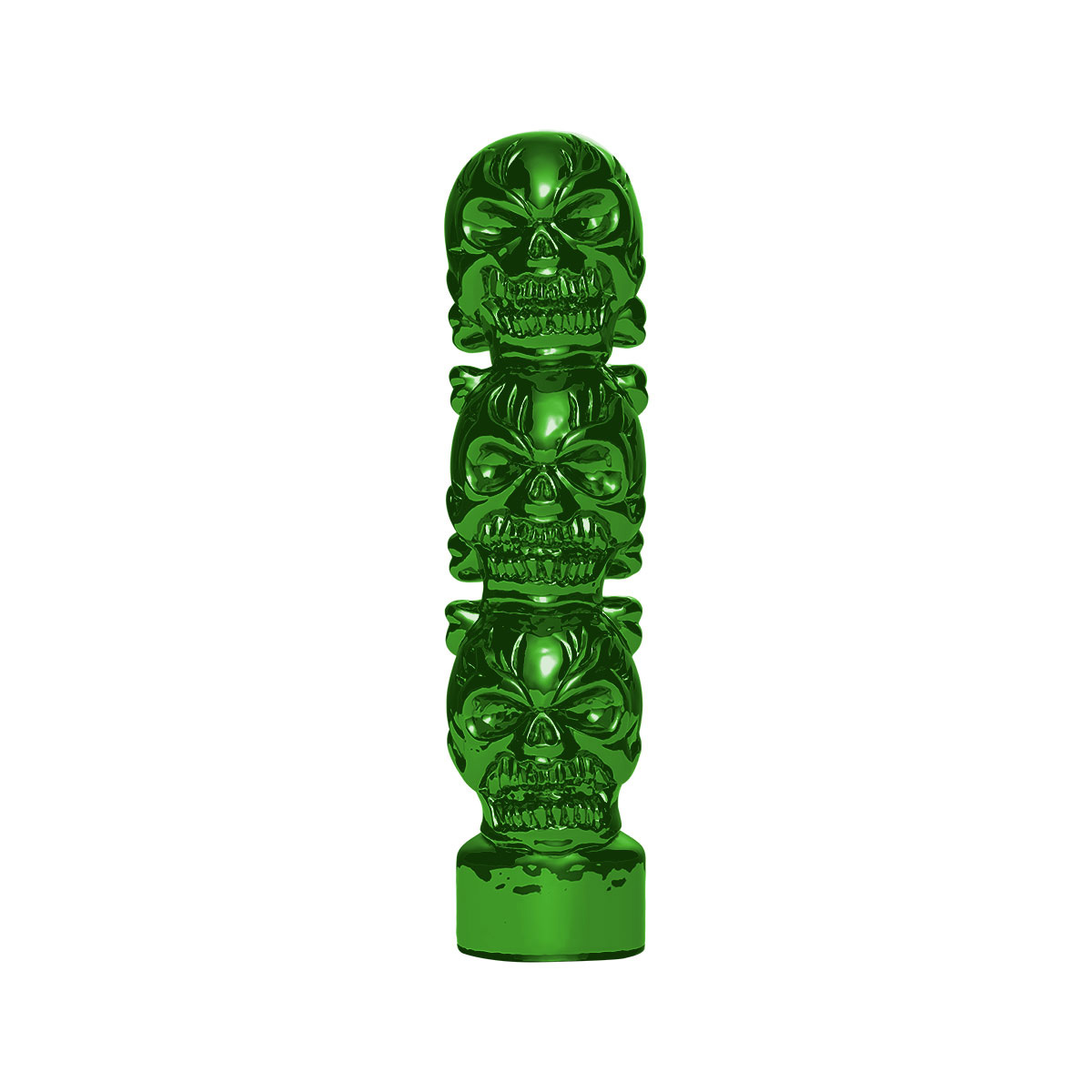 1/2"-13 Thread-On 3 Skull Candy Color Shift Knob-Emerald Green - Thumbnail 2