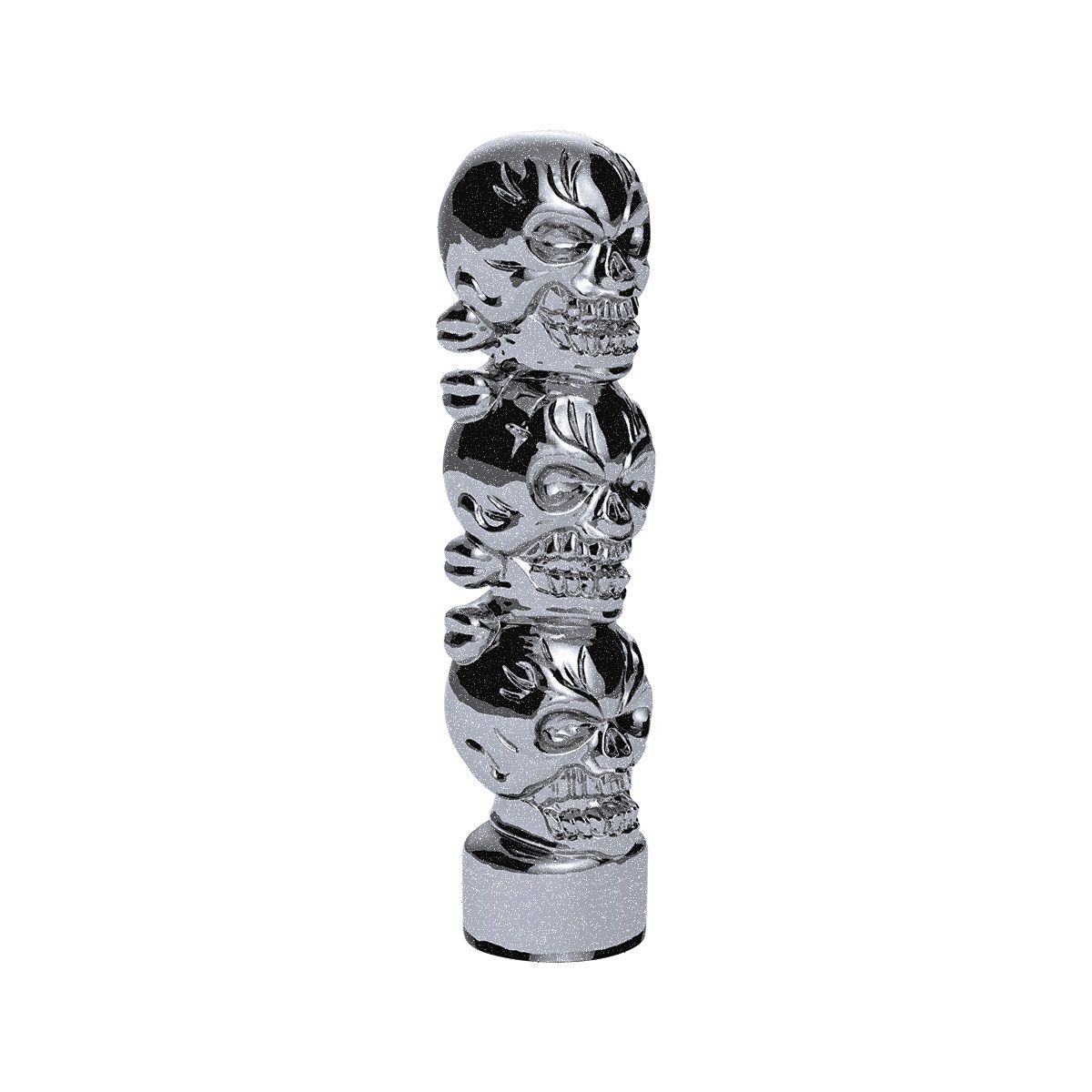 1/2"-13 Thread-On 3 Skull Candy Color Shift Knob-Liquid Silver