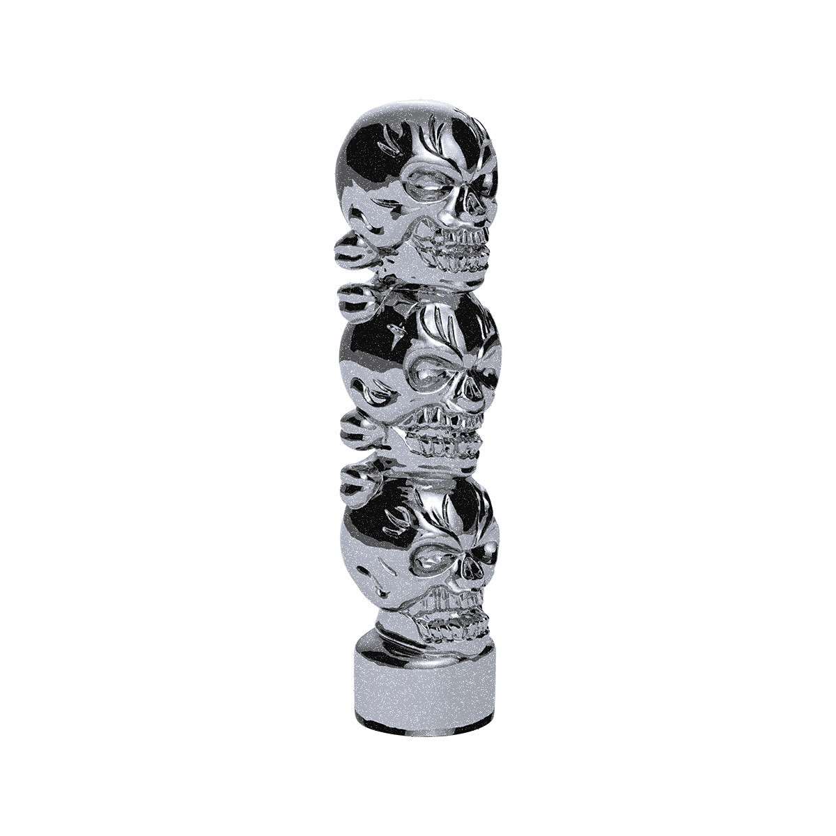 1/2"-13 Thread-On 3 Skull Candy Color Shift Knob-Liquid Silver - Thumbnail 6
