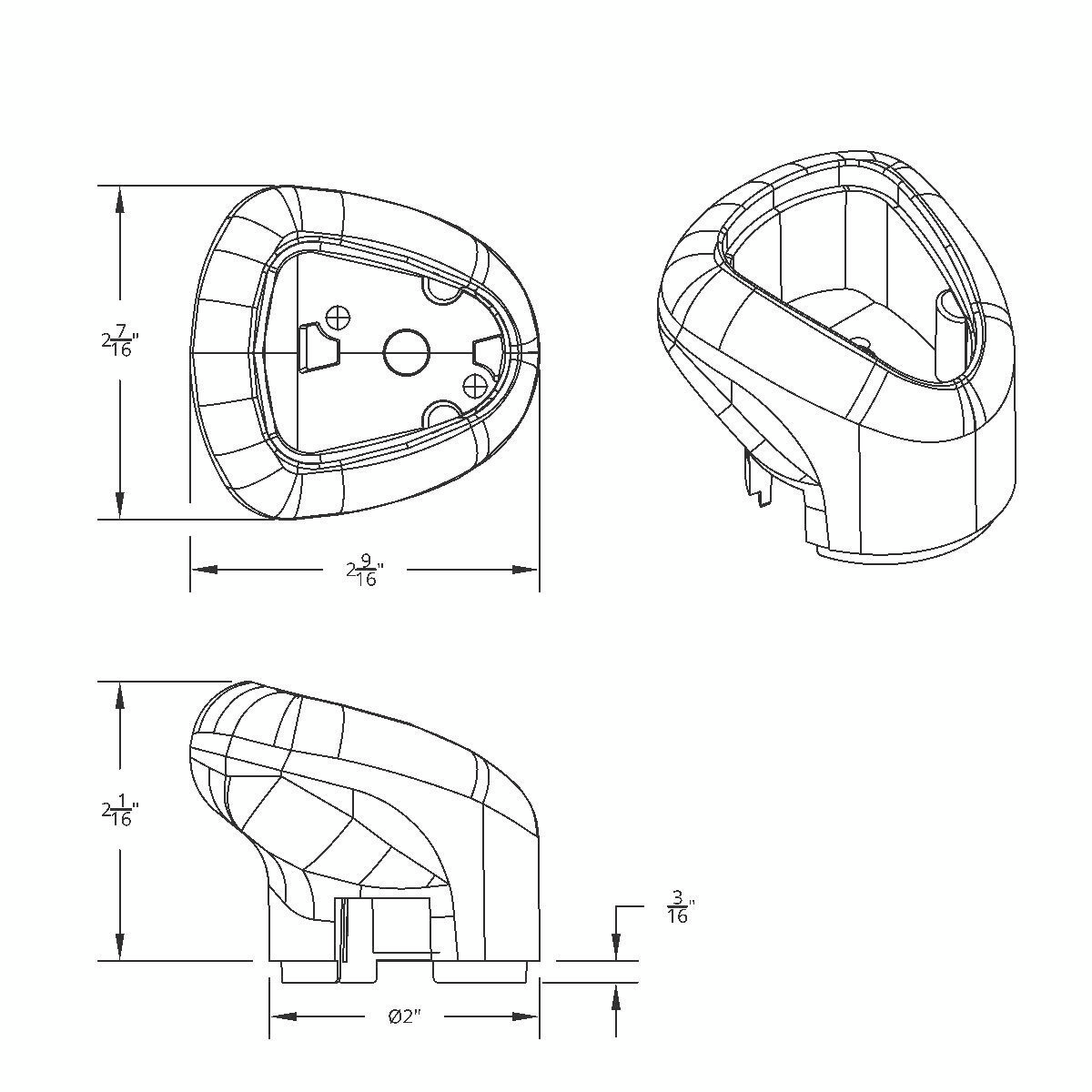 13/15/18 Speed Eaton-Fuller Style Gearshift Knob - Matte Black - Thumbnail 6