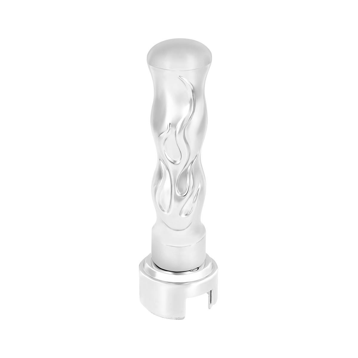 Thread-On Flame Gearshift Knob With Adapter For Eaton Fuller 13/15/18 Speed - Chrome - Thumbnail 2