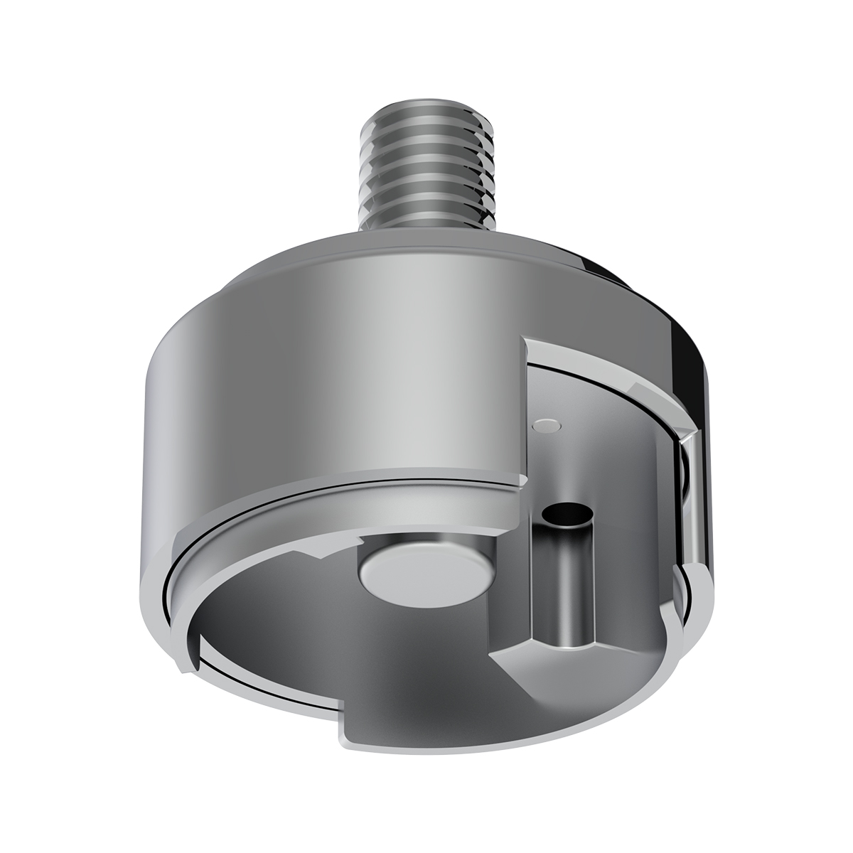 1/2"-13 Thread-On Shift Knob Mounting Adapter For Eaton Fuller Style 13/15/18 Shifter - Chrome (Bulk) - Thumbnail 4