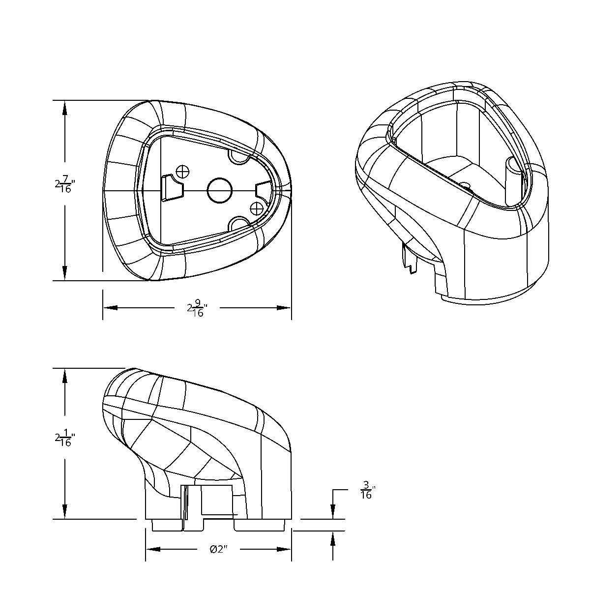 13/15/18 Speed Eaton-Fuller Style Gearshift Knob - Cadmium Orange - Thumbnail 5