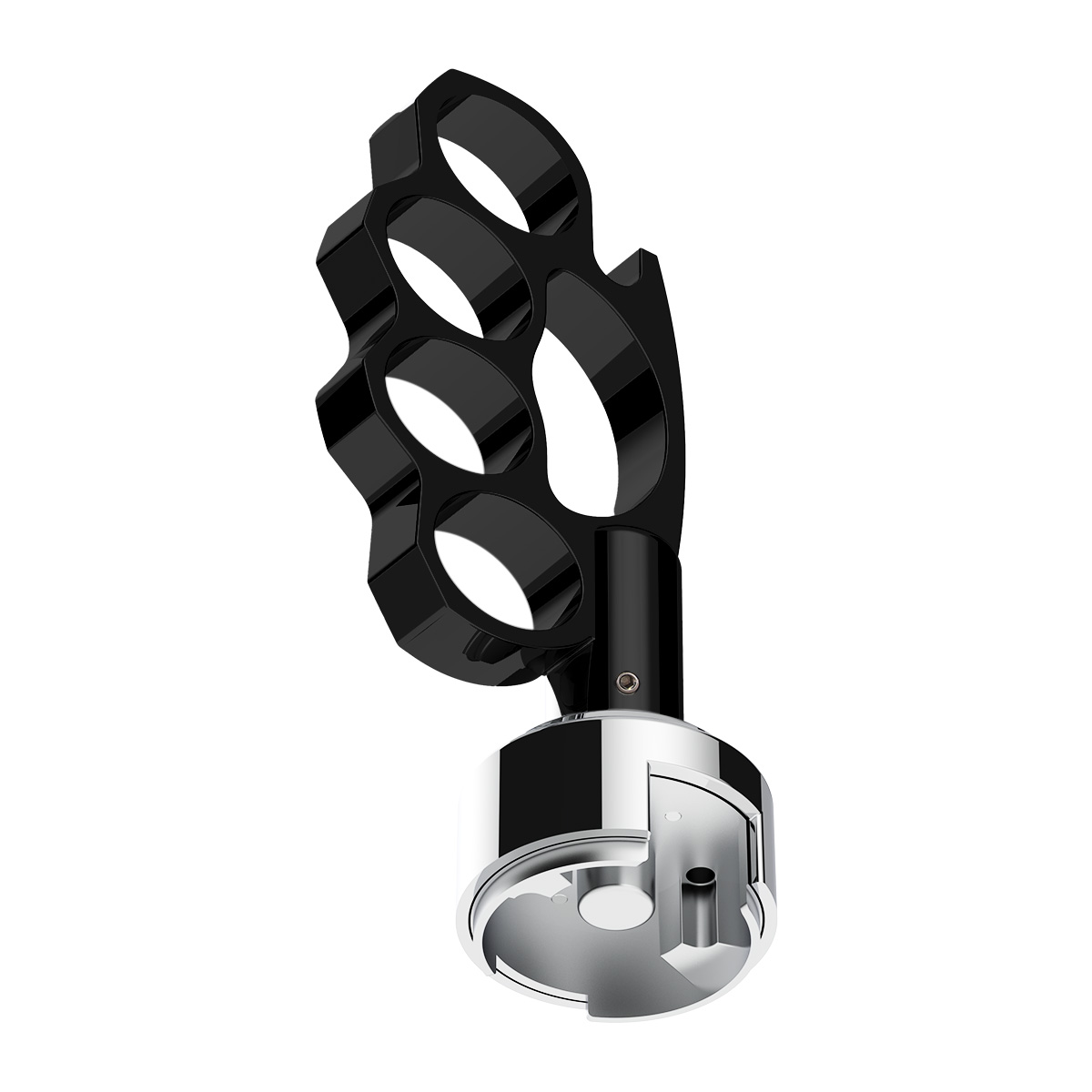 Knuckle Gearshift Knob With 13/15/18 Speed Adapter - Black - Thumbnail 3