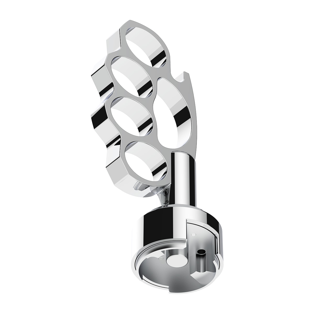 Thread-On Knuckle Gearshift Knob With Chrome 13/15/18 Speed Adapter - Chrome - Thumbnail 3