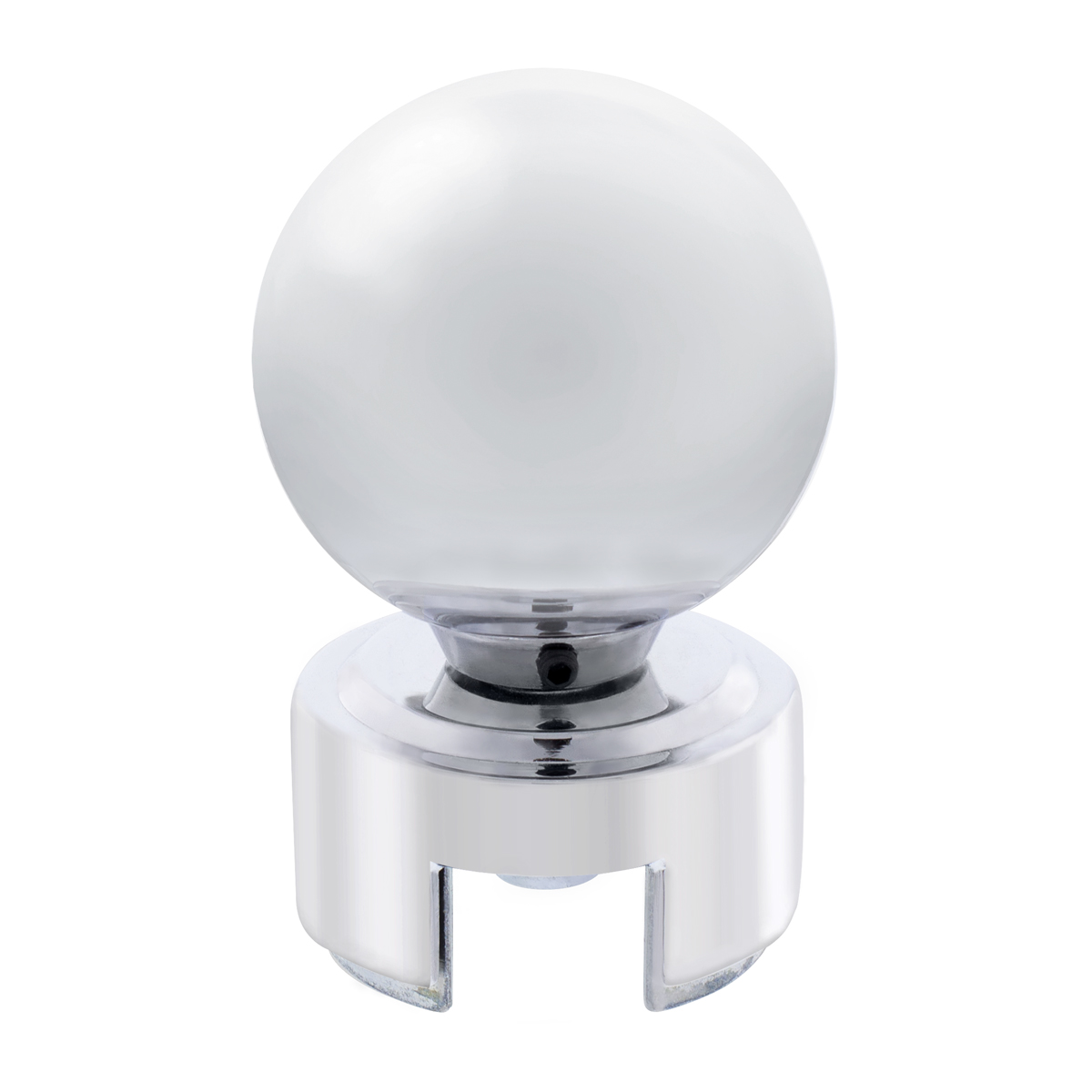 Ball Gearshift Knob With 13/15/18 Speed Adapter - Chrome - Thumbnail 2