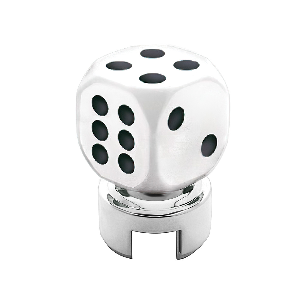 White Dice Gearshift Knob With 13/15/18 Speed Adapter - Thumbnail 3