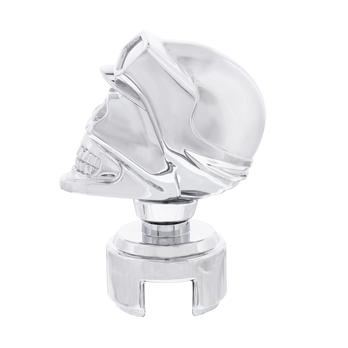 Skull Biker Gearshift Knob With 13/15/18 Speed Adapter - Chrome - Thumbnail 3