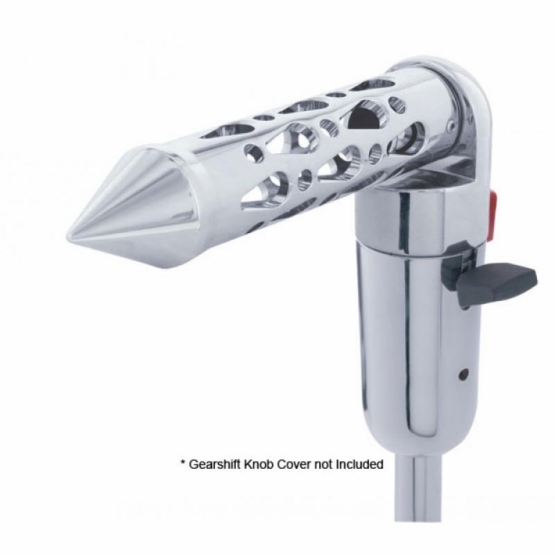 Brooklyn Style Spike Gearshift Knob With 13/15/18 Speed Adapter - Chrome/Horizontal - Thumbnail 2