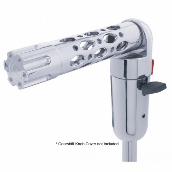 Austin Style Gun Cylinder Gearshift Knob With 13/15/18 Speed Adapter - Chrome/Horizontal - Thumbnail 2