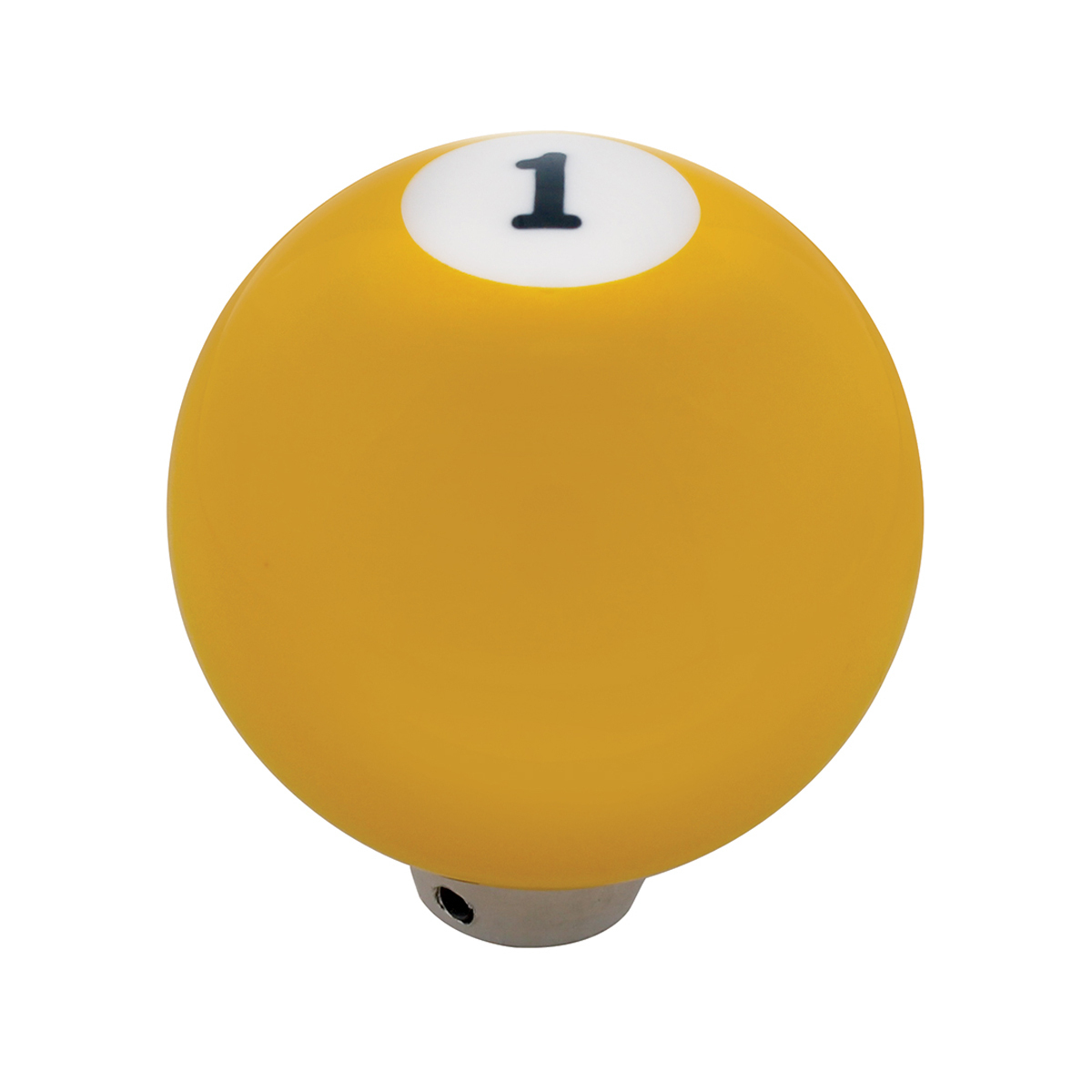 Number 1 Pool Ball Gearshift Knob - Gloss Yellow - Thumbnail 4