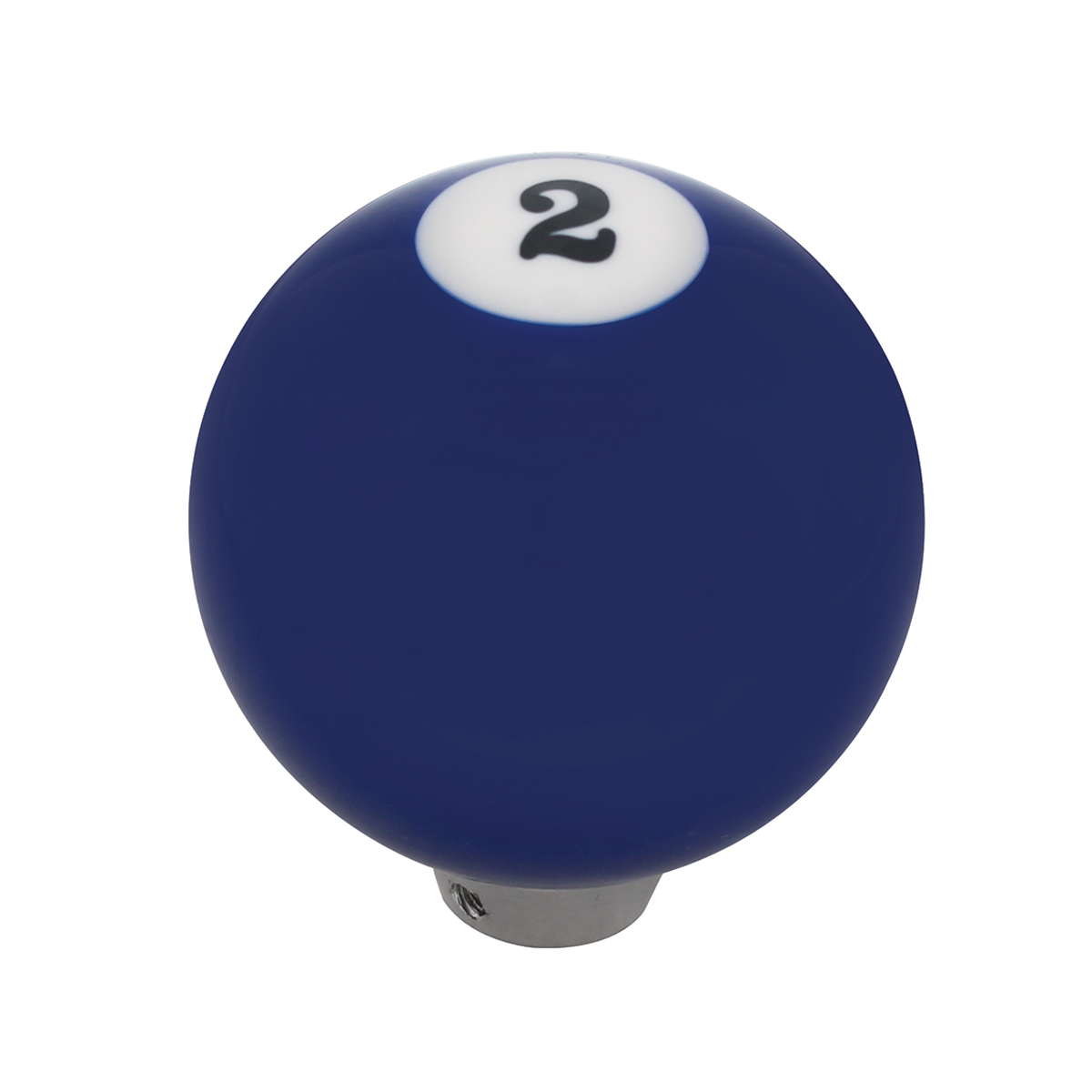 Number 2 Pool Ball Gearshift Knob - Gloss Blue - Thumbnail 4