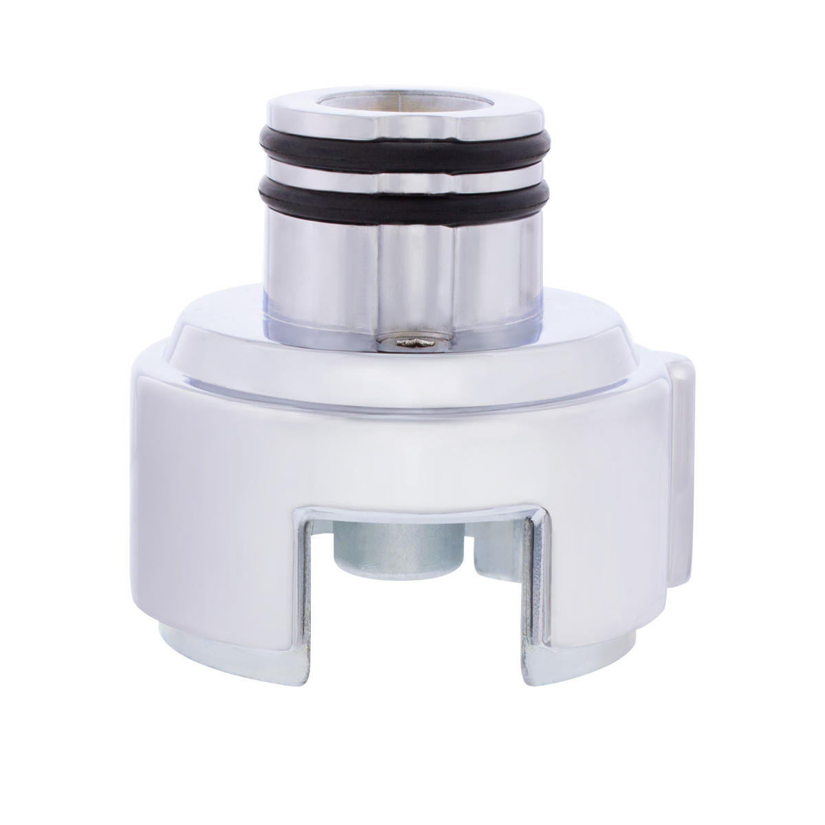 Gearshift Adapter W/LED Mount For Eaton-Fuller 13/15/18 Speed - Chrome/Vertical (Bulk) - Thumbnail 2