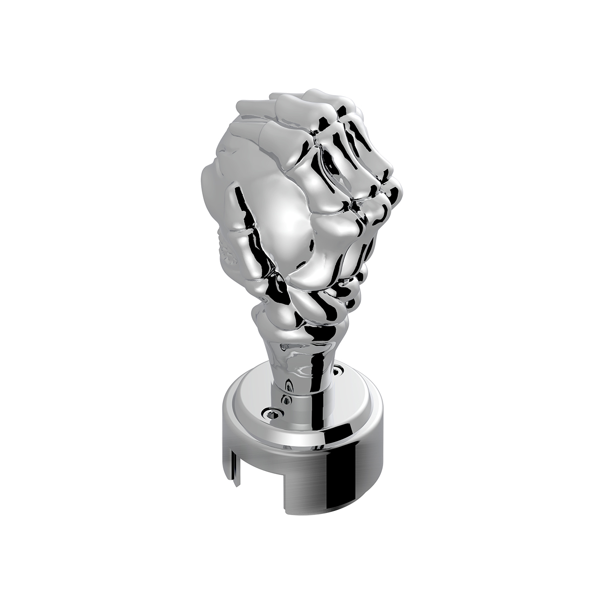 Thread-On Skull Gearshift Knob With 13/15/18 Speed Adapter - Chrome - Thumbnail 7