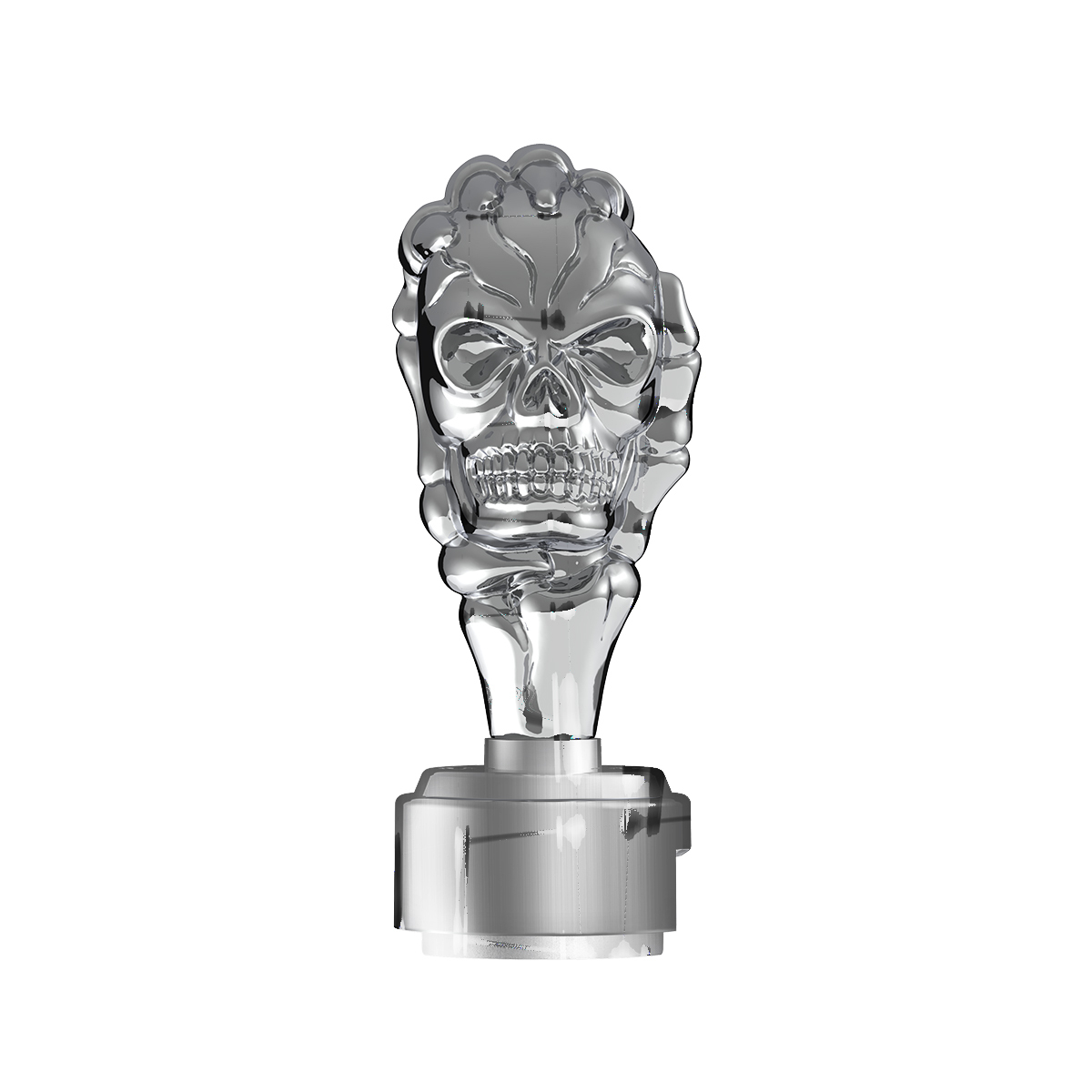 Thread-On Skull Gearshift Knob With 13/15/18 Speed Adapter - Chrome - Thumbnail 9