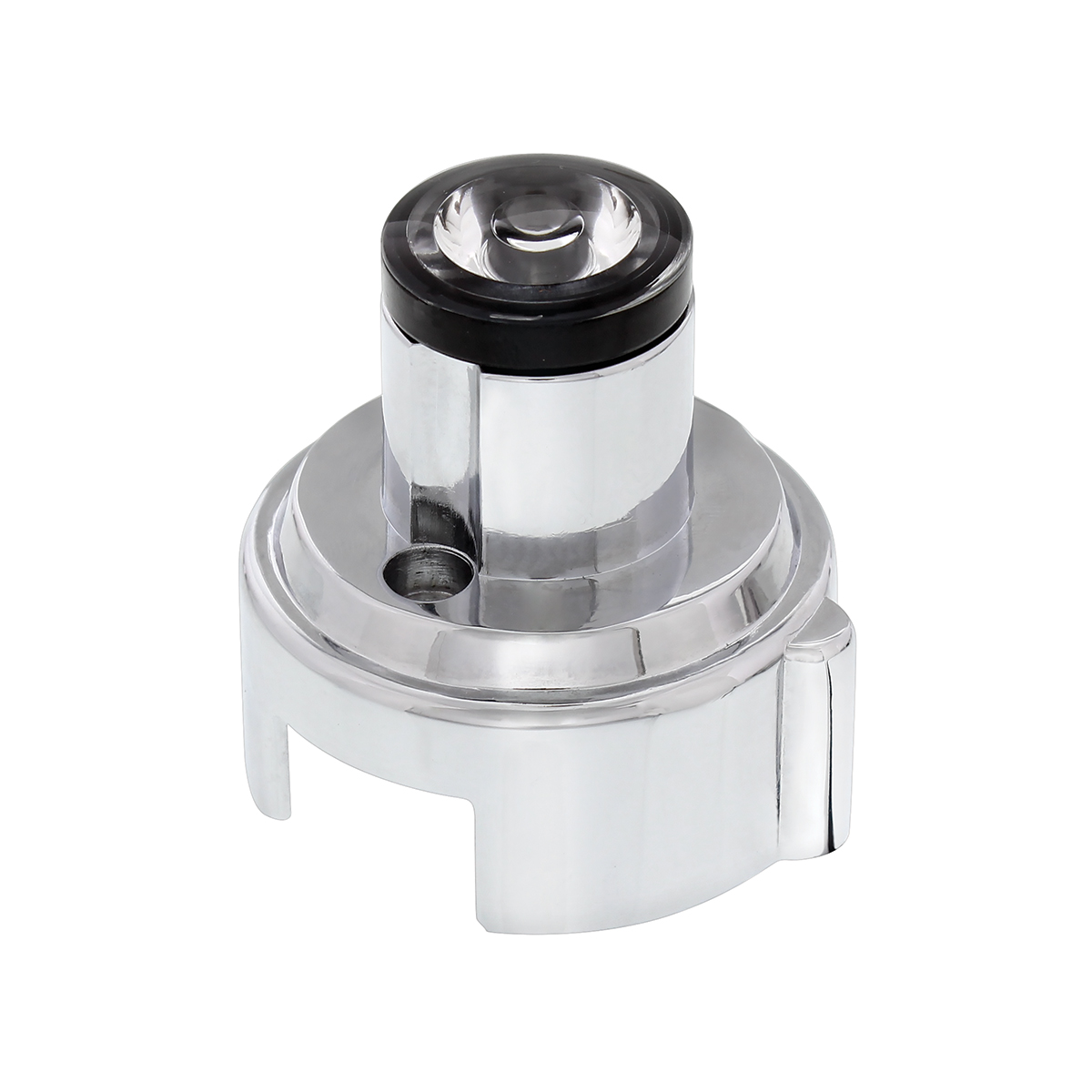 Brooklyn Style Spike Gearshift Knob With LED 13/15/18 Speed Adapter - Chrome/Amber LED - Thumbnail 2