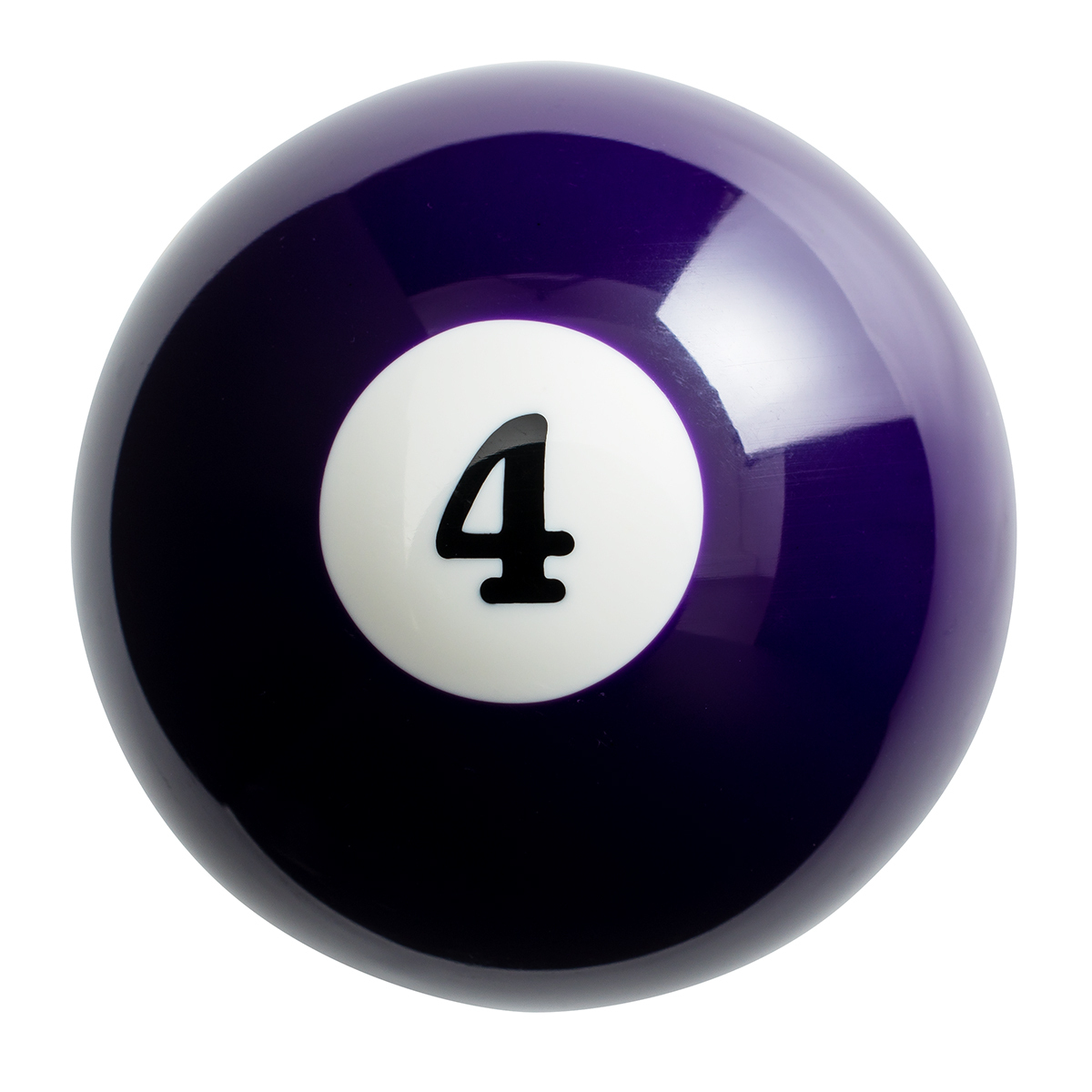 Number 4 Pool Ball Gearshift Knob - Gloss Purple - Thumbnail 6