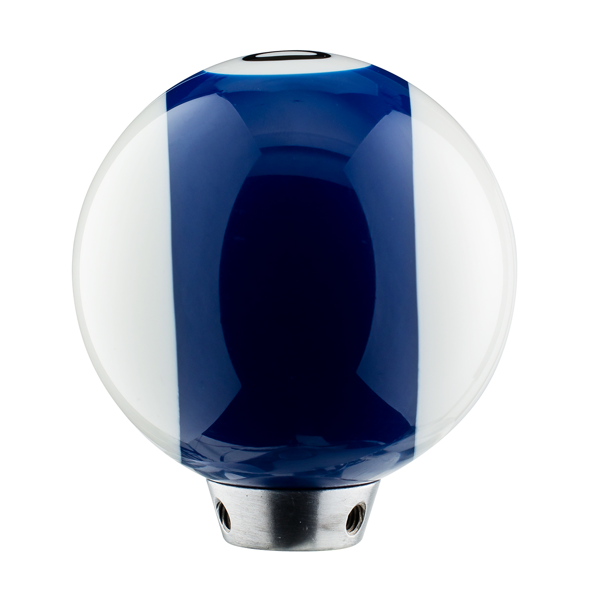 Number 10 Pool Ball Gearshift Knob - Gloss Blue Striped - Thumbnail 2