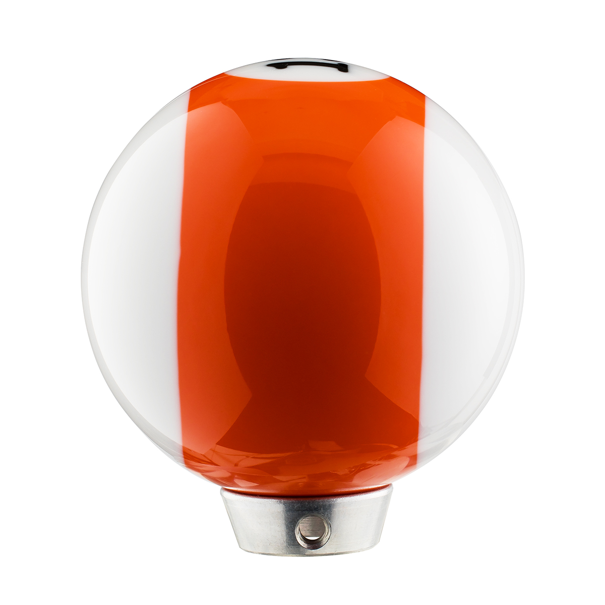 Number 13 Pool Ball Gearshift Knob - Gloss Orange Striped - Thumbnail 2