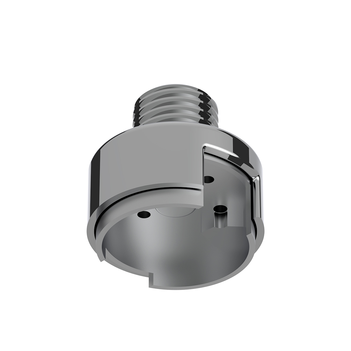 M30X3.5 Thread-On Gearshift Knob Chrome Mounting Adapter For Eaton Fuller Style 13/15/18 Speed - Vertical (Bulk) - Thumbnail 3