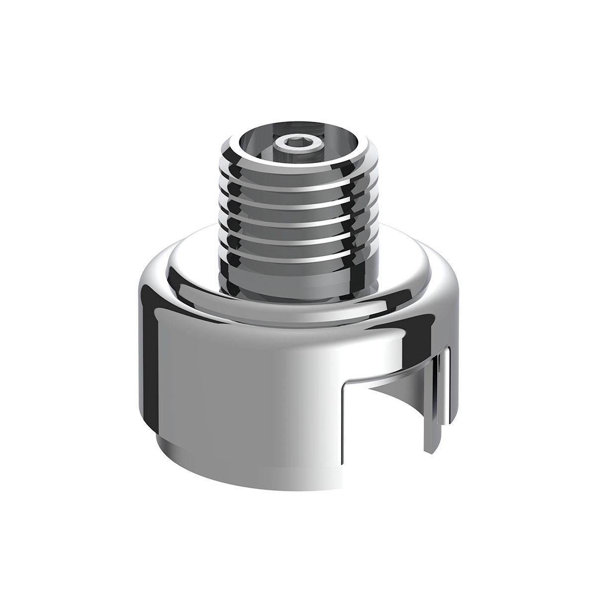 M30X3.5 Thread-On Gearshift Knob Chrome Mounting Adapter For Eaton Fuller Style 13/15/18 Speed - Vertical (Bulk) - Thumbnail 6