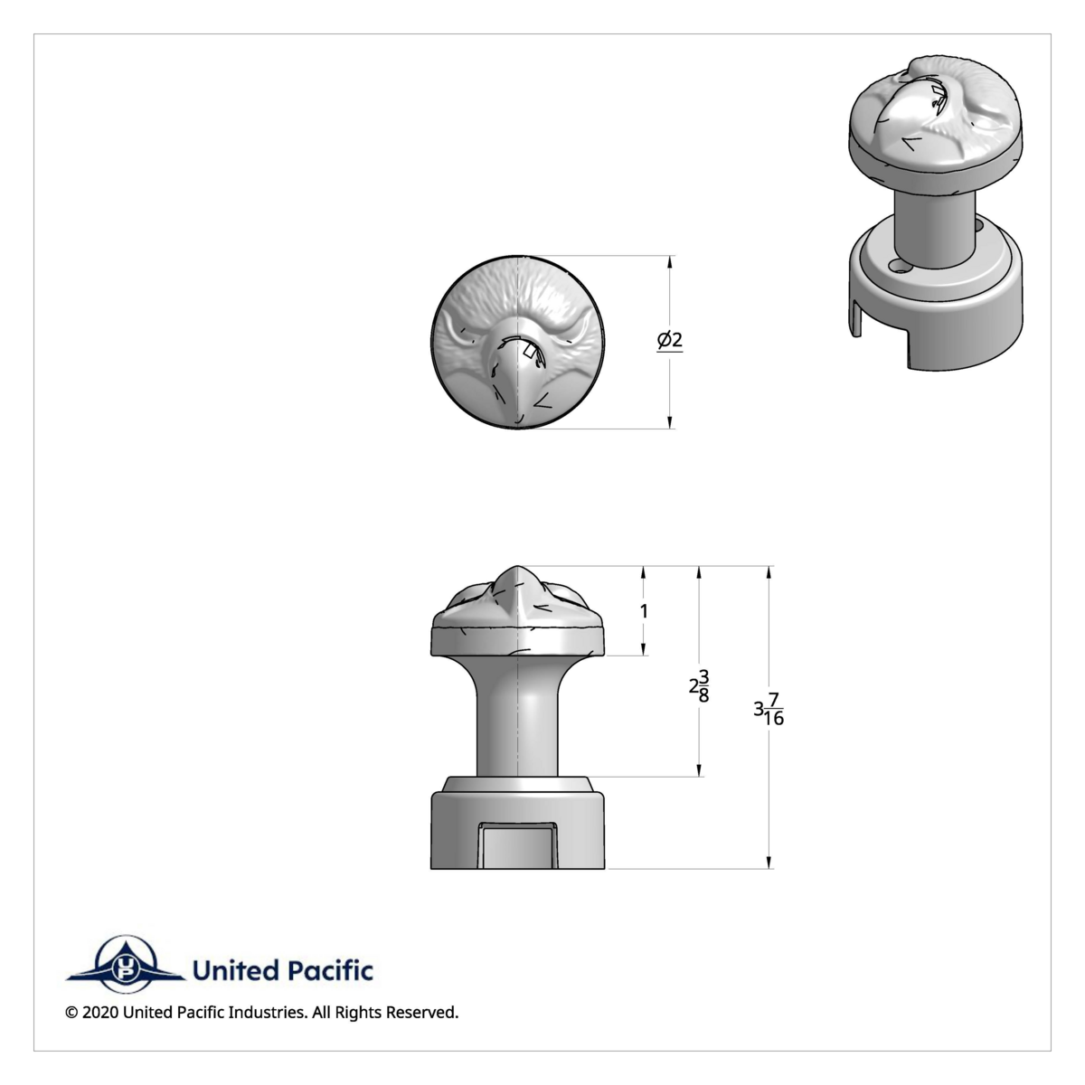 Eagle Thread-On Gearshift Knob With 13/15/18 Speed Adapter - Chrome - Thumbnail 7