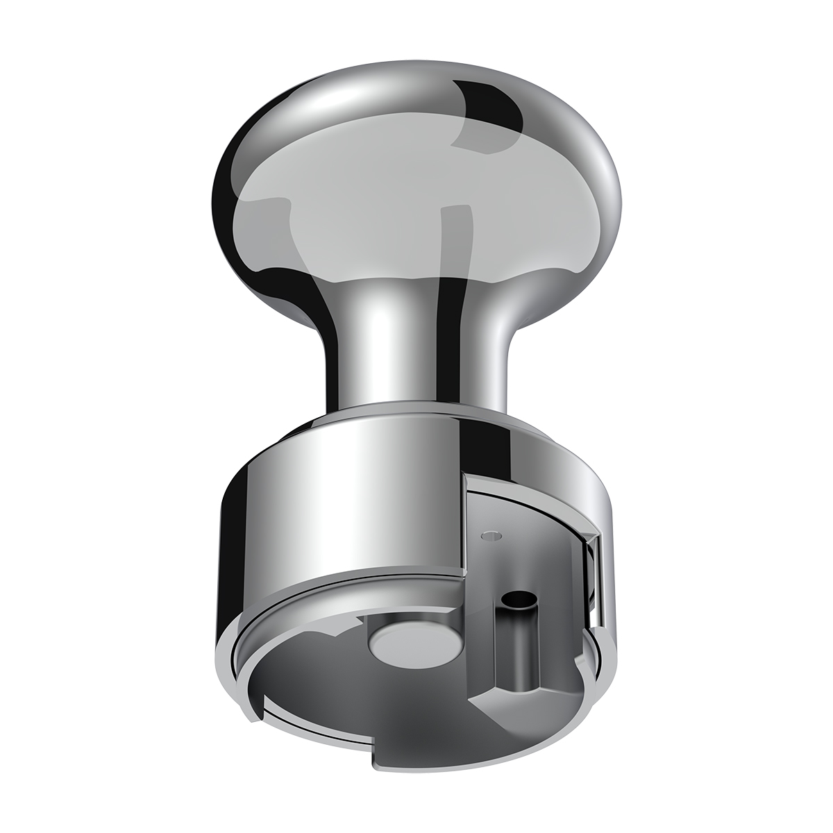 Thread-On Gearshift Knob With 13/15/18 Speed Adapter & Texas Flag Sticker - Chrome - Thumbnail 3