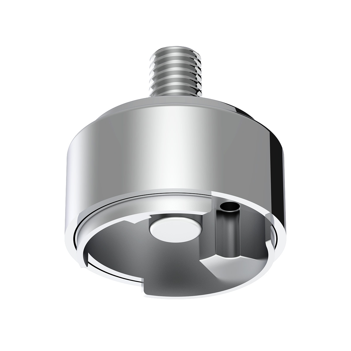 1/2"-13 Thread-On Shift Knob Mounting Adapter For Eaton Fuller Style 9/10 Shifter - Chrome (Bulk) - Thumbnail 3