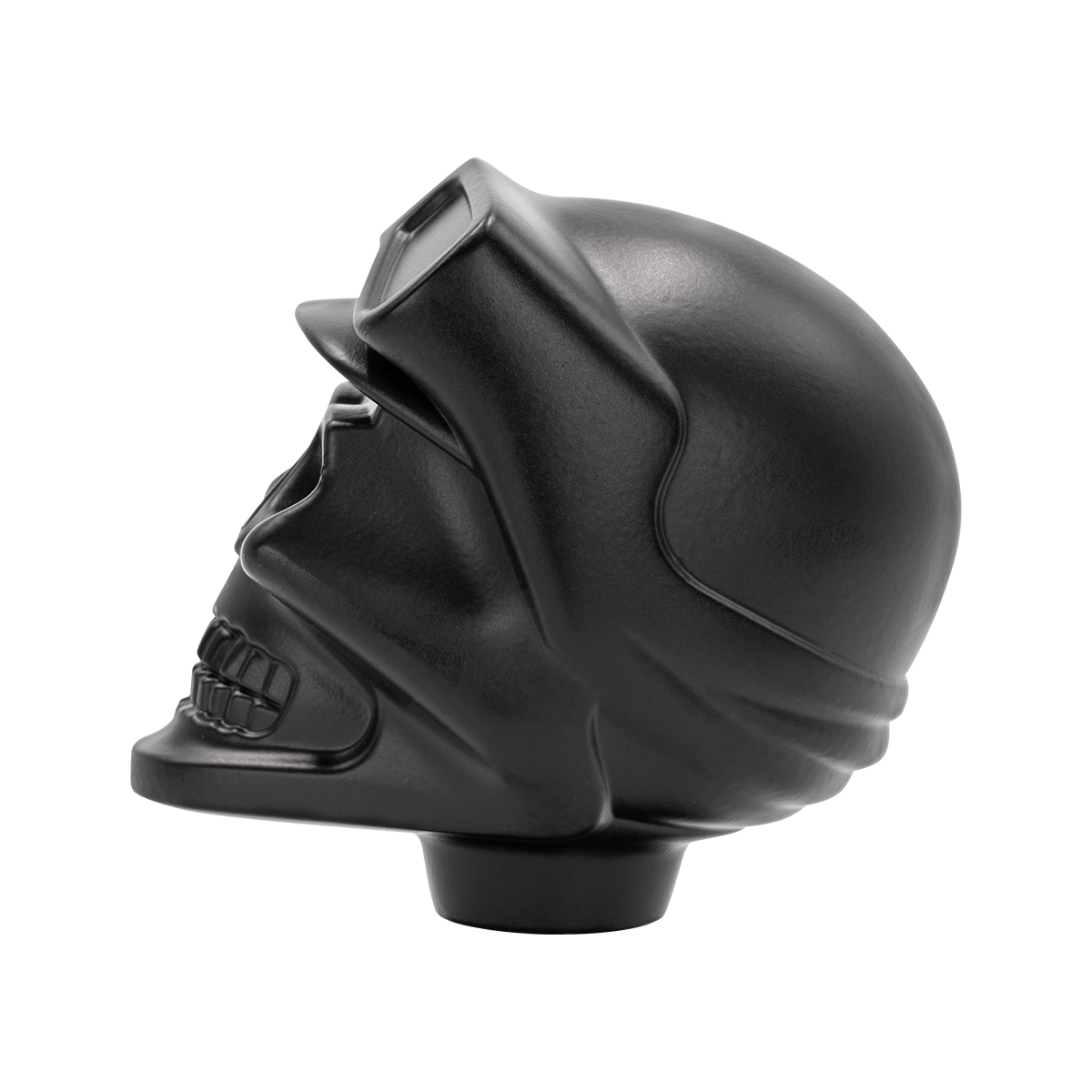 Aluminum Skull Biker 1/2"-13 Thread-On Gearshift Knob - Black (Bulk) - Thumbnail 3