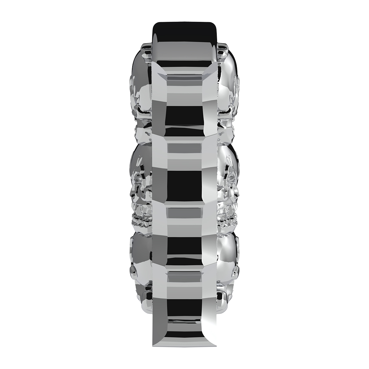 Thread-On Skulls Pistol Grip Gearshift Knob - Chrome - Thumbnail 7