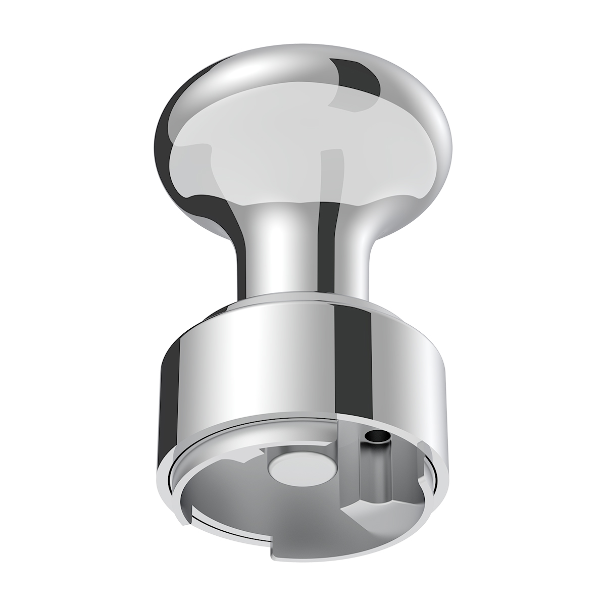 Thread-On Gearshift Knob With 9/10 Speed Adapter & Texas Flag Sticker - Chrome - Thumbnail 3