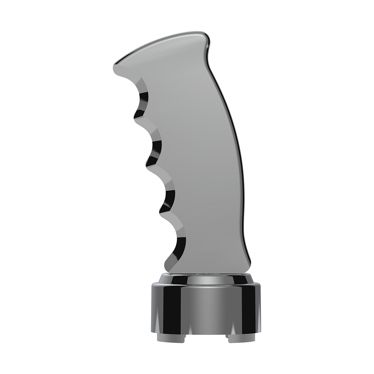 Thread-On Pistol Grip Gearshift Knob With Chrome 9/10 Speed Adapter - Chrome - Thumbnail 2