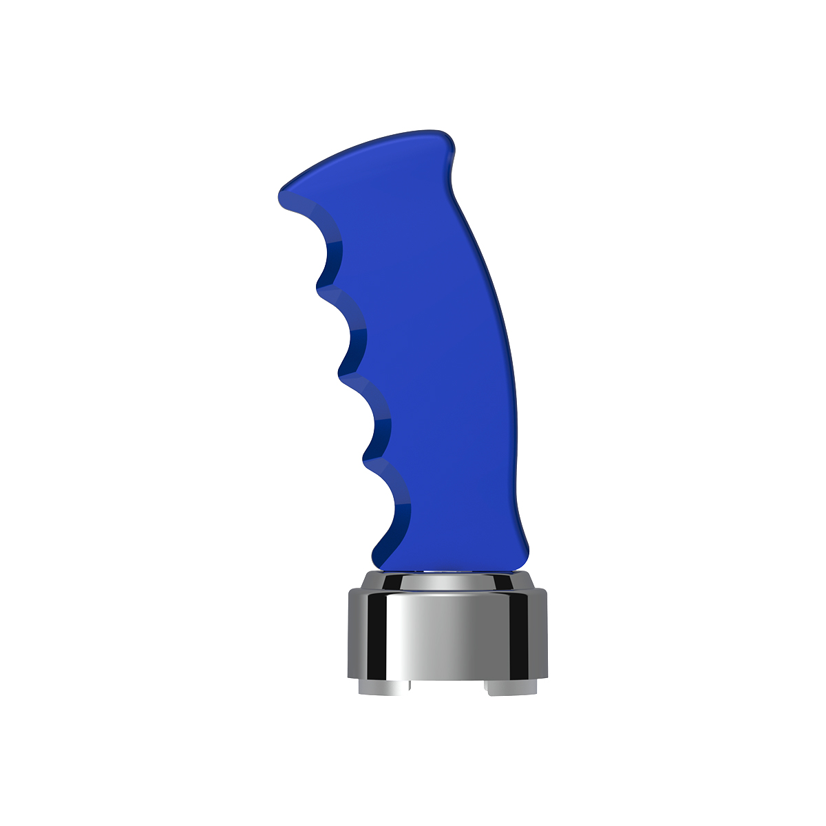 Thread-On Pistol Grip Gearshift Knob With Chrome 9/10 Speed Adapter - Indigo Blue - Thumbnail 2