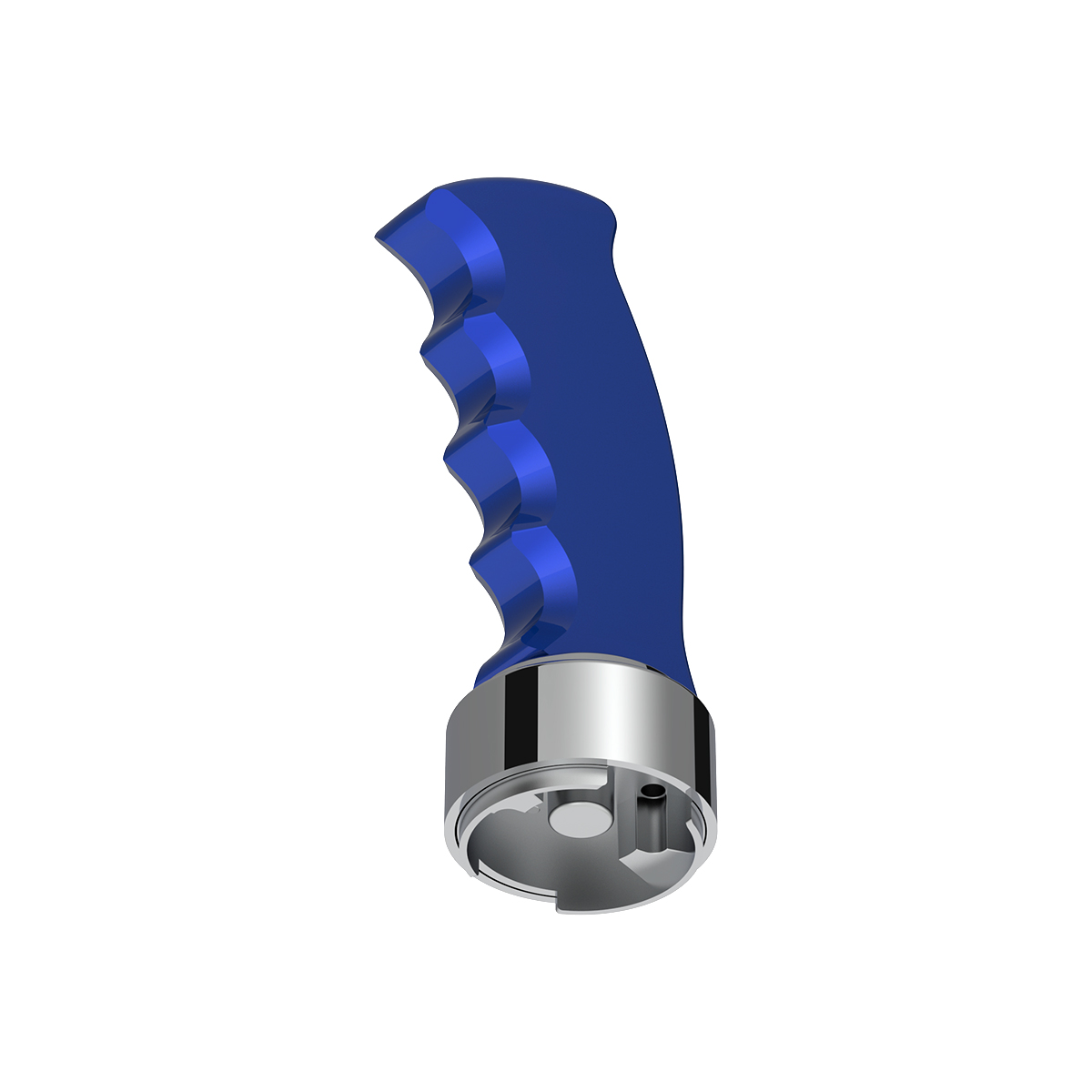 Thread-On Pistol Grip Gearshift Knob With Chrome 9/10 Speed Adapter - Indigo Blue - Thumbnail 3