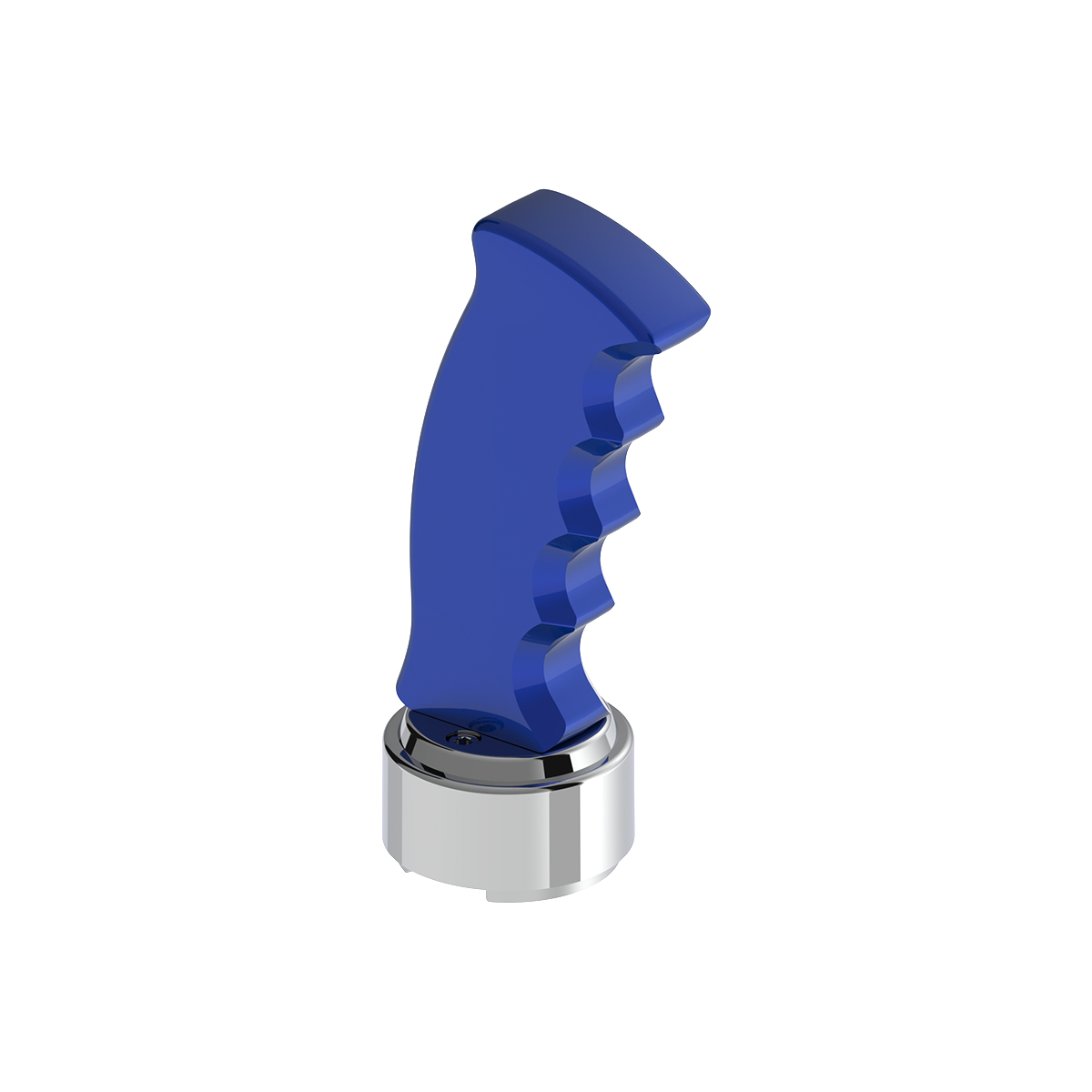 Thread-On Pistol Grip Gearshift Knob With Chrome 9/10 Speed Adapter - Indigo Blue - Thumbnail 4