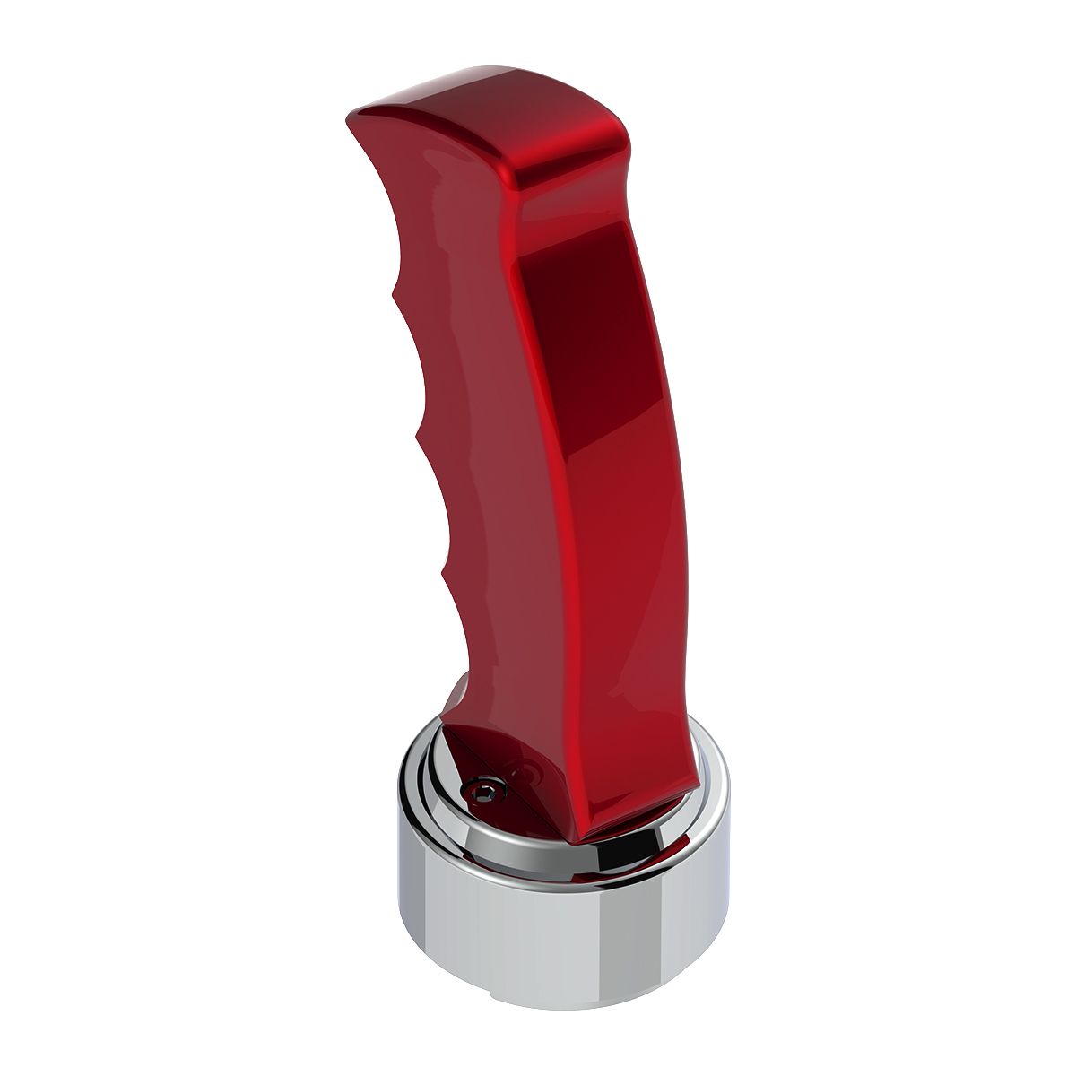 Thread-On Pistol Grip Gearshift Knob With Chrome 9/10 Speed Adapter - Candy Red - Thumbnail 5
