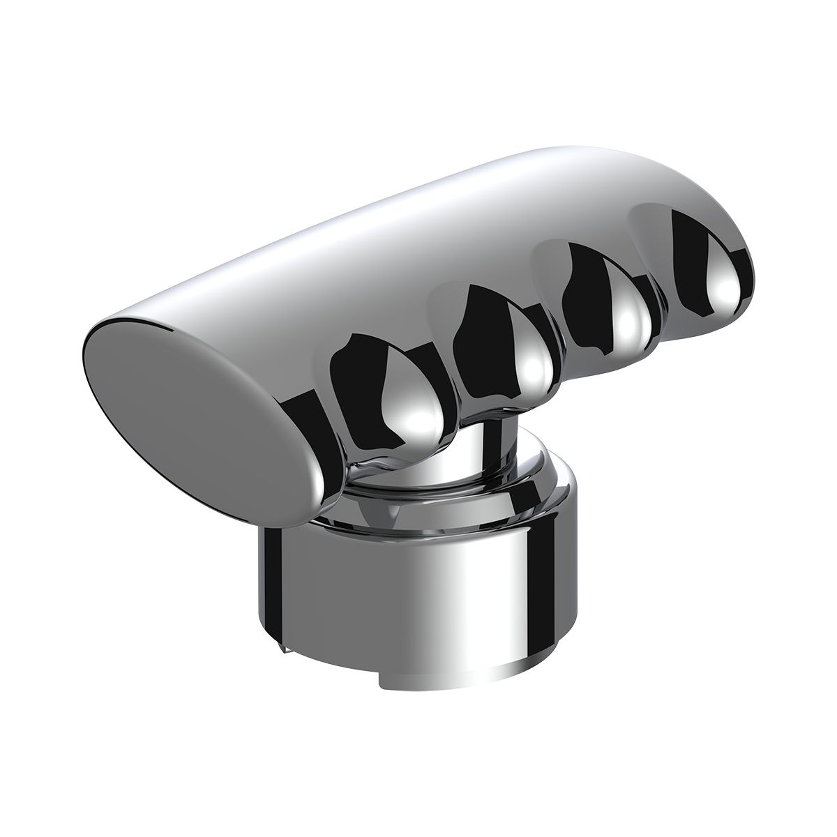 Thread-On T-Shape Gearshift Knob With Chrome 9/10 Speed Adapter - Chrome