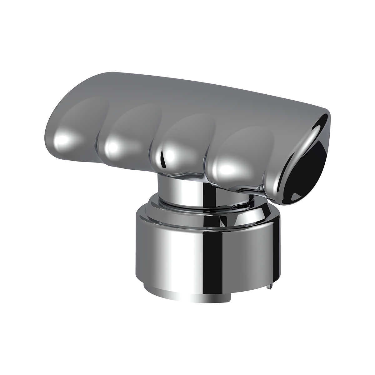 Thread-On T-Shape Gearshift Knob With Chrome 9/10 Speed Adapter - Chrome - Thumbnail 2