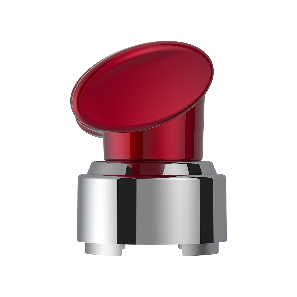 Thread-On T-Shape Gearshift Knob With Chrome 9/10 Speed Adapter - Candy Red - Thumbnail 3