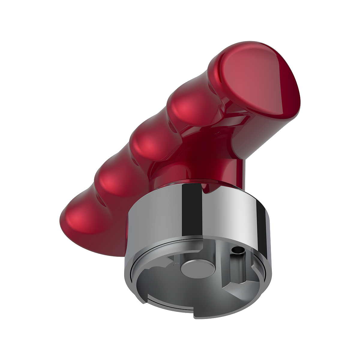 Thread-On T-Shape Gearshift Knob With Chrome 9/10 Speed Adapter - Candy Red - Thumbnail 6