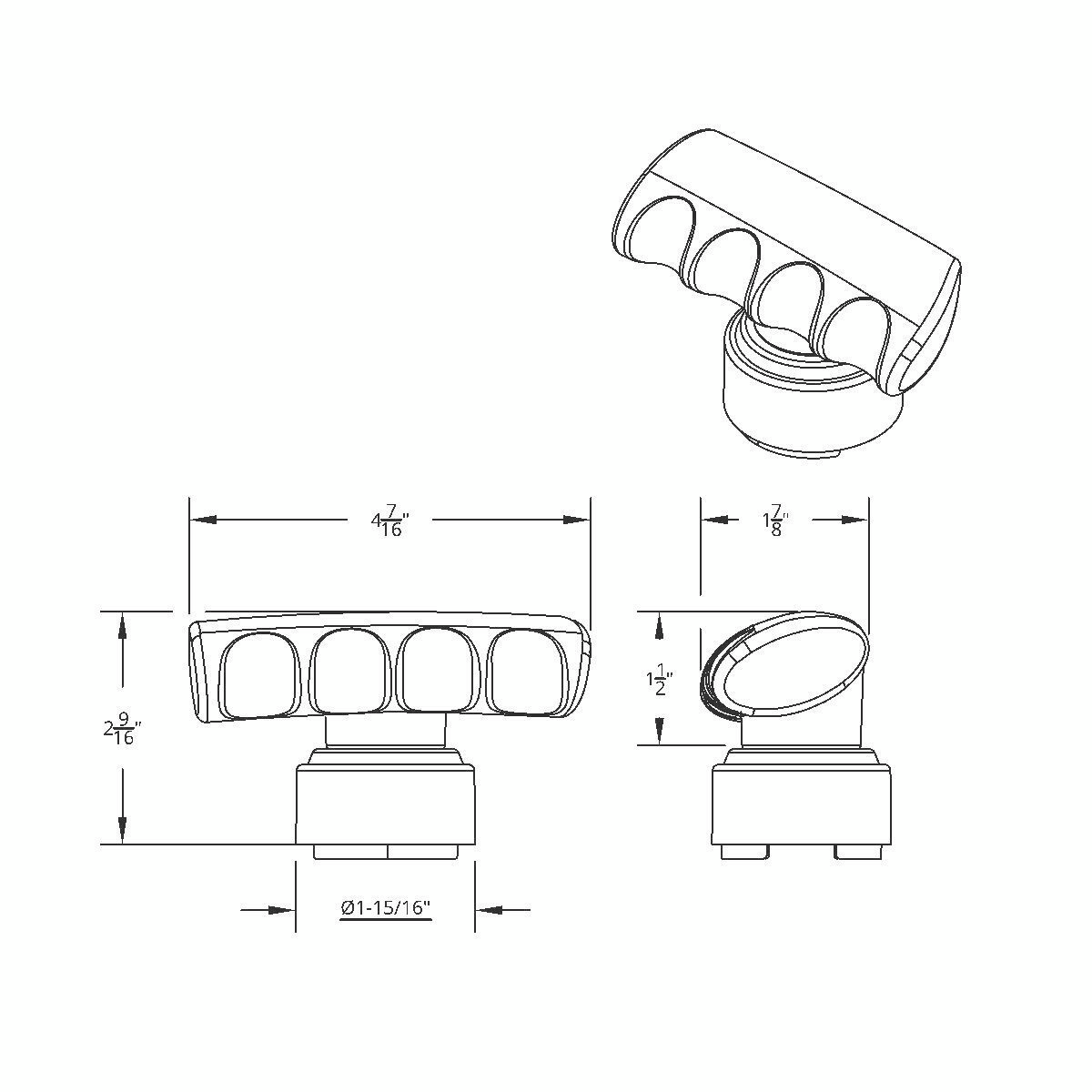 Thread-On T-Shape Gearshift Knob With Chrome 9/10 Speed Adapter - Candy Red - Thumbnail 8