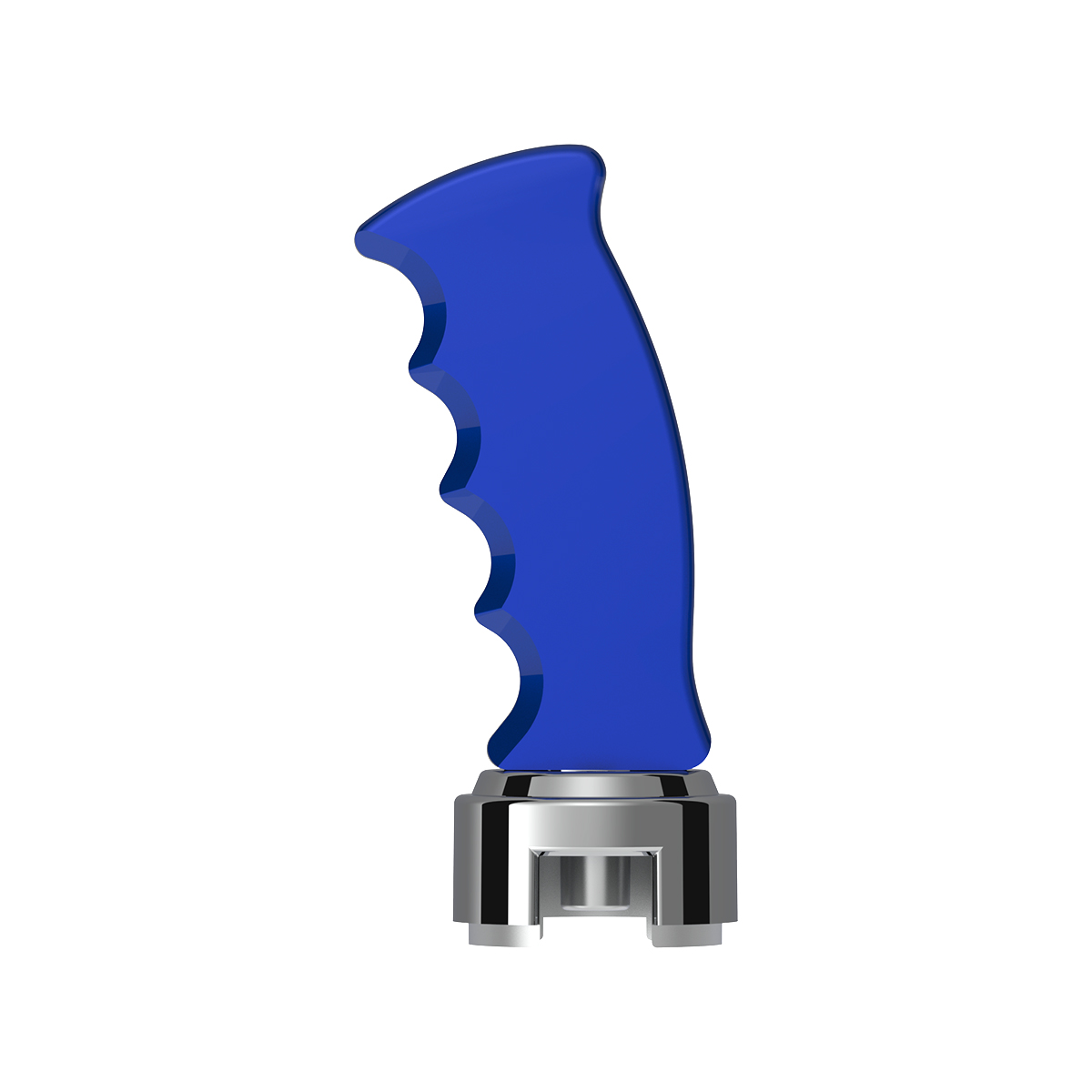 Thread-On Pistol Grip Gearshift Knob With Chrome 13/15/18 Speed Adapter - Indigo Blue - Thumbnail 2