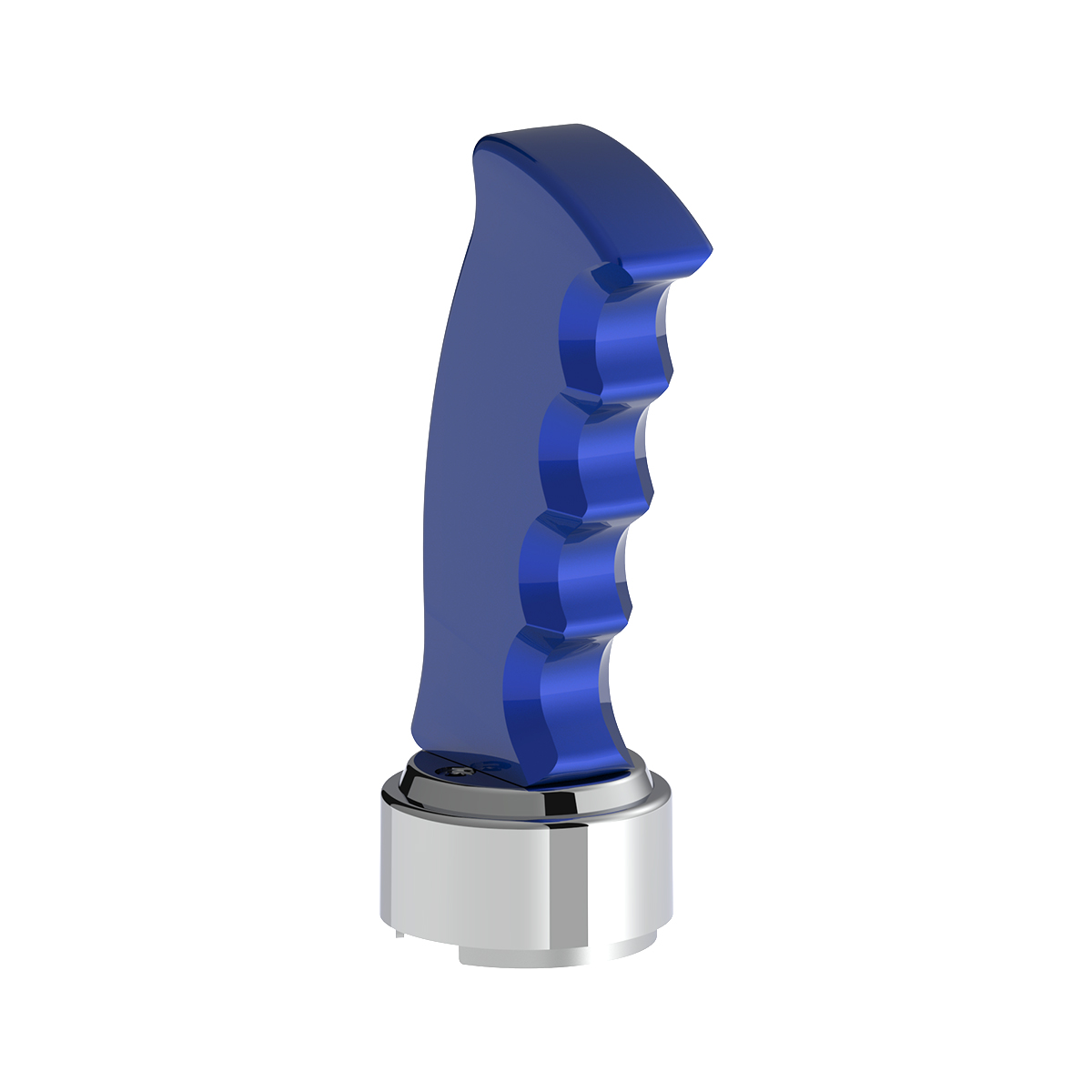 Thread-On Pistol Grip Gearshift Knob With Chrome 13/15/18 Speed Adapter - Indigo Blue - Thumbnail 4