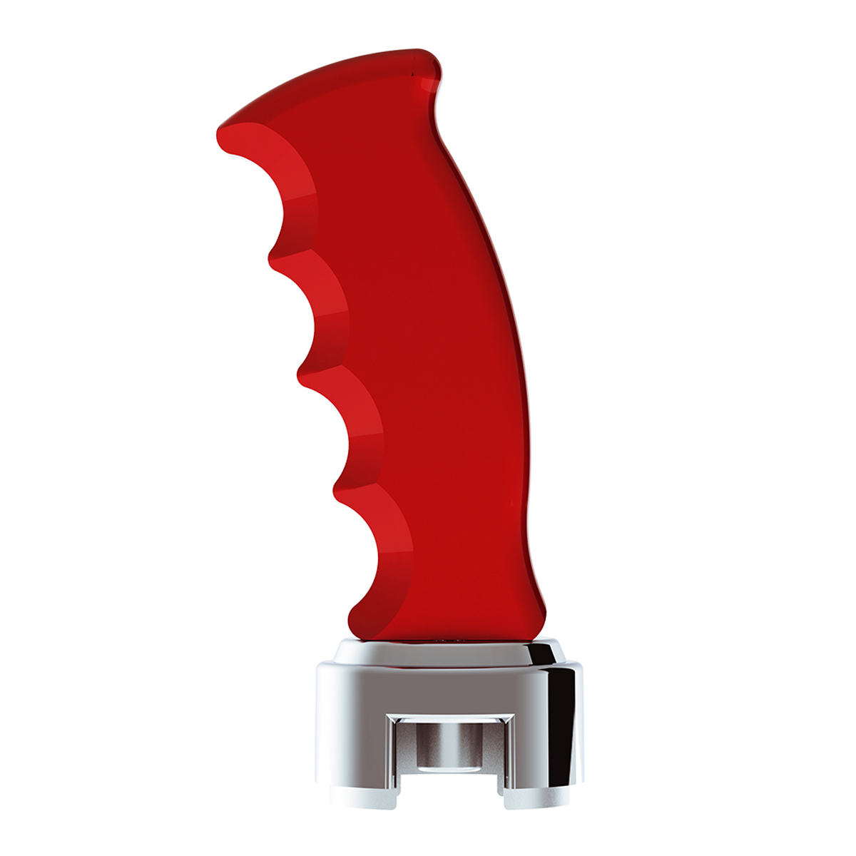 Thread-On Pistol Grip Gearshift Knob With Chrome 13/15/18 Speed Adapter - Candy Red - Thumbnail 2