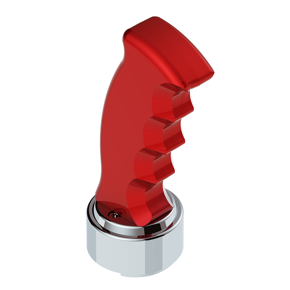 Thread-On Pistol Grip Gearshift Knob With Chrome 13/15/18 Speed Adapter - Candy Red - Thumbnail 5