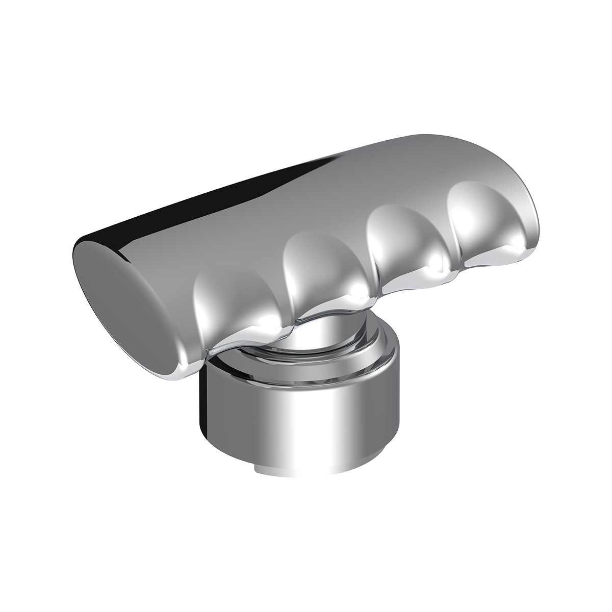Thread-On T-Shape Gearshift Knob With Chrome 13/15/18 Speed Adapter - Chrome - Thumbnail 6
