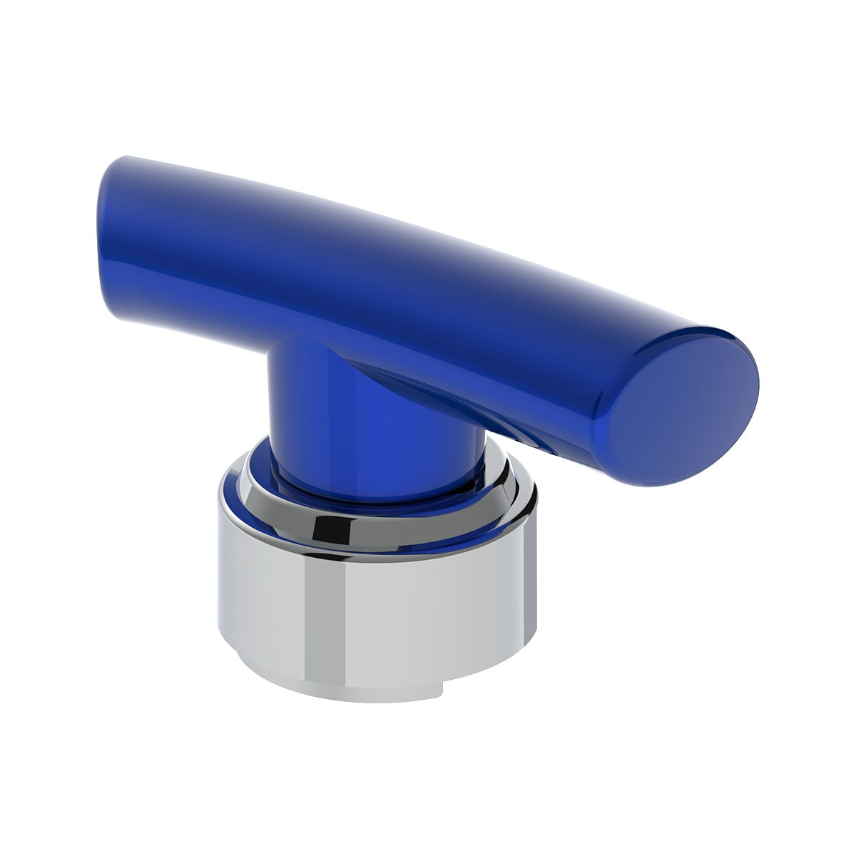 Thread-On T-Shape Gearshift Knob With Chrome 13/15/18 Speed Adapter - Indigo Blue - Thumbnail 5