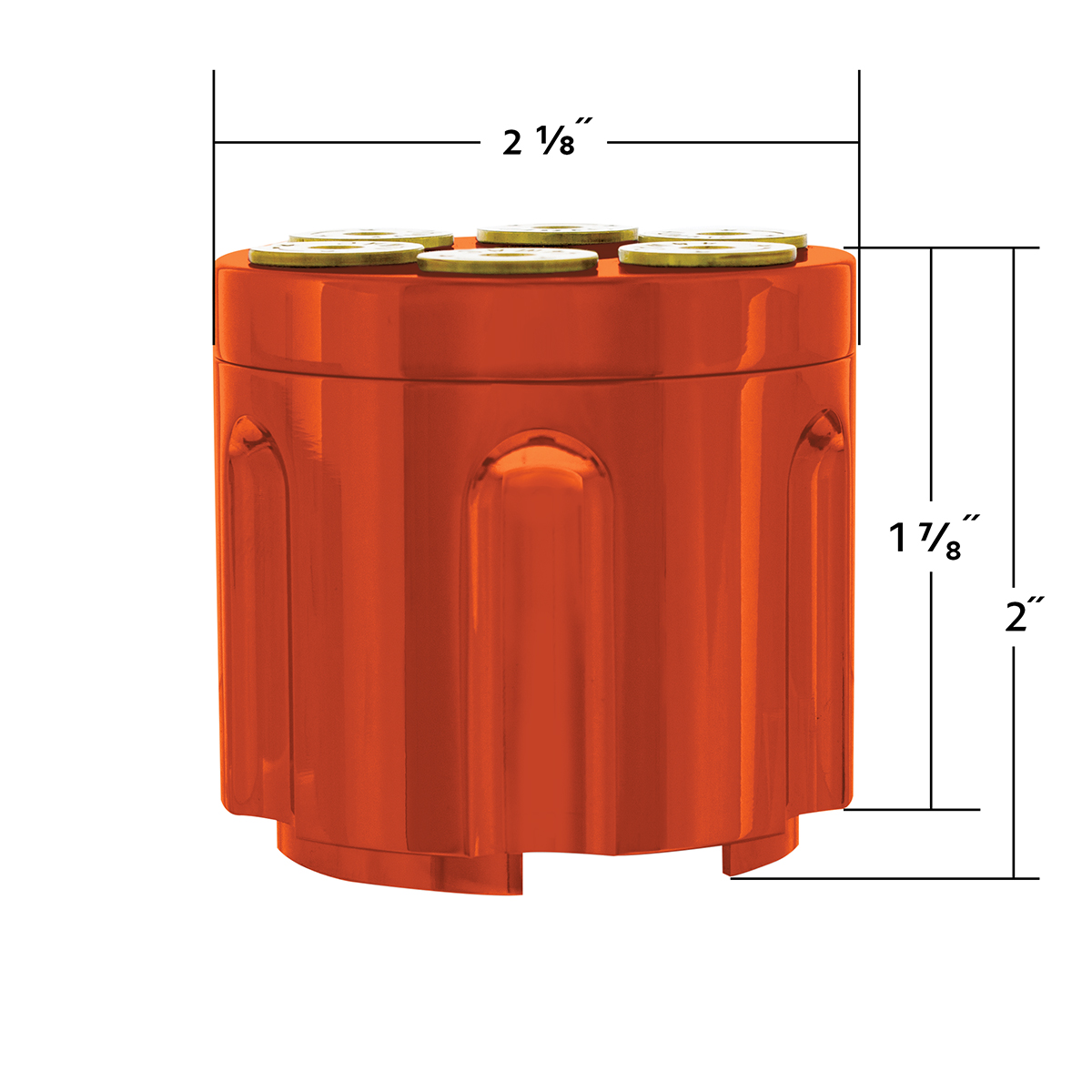 Gun Cylinder 13/15/18 Speed Gearshift Knob - Cadmium Orange - Thumbnail 4