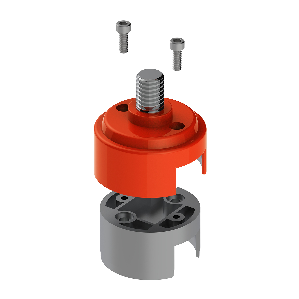 1/2"-13 Thread-On Shift Knob Mounting Adapter For Eaton Fuller Style 13/15/18 Shifter - Cadmium Orange (Bulk) - Thumbnail 4