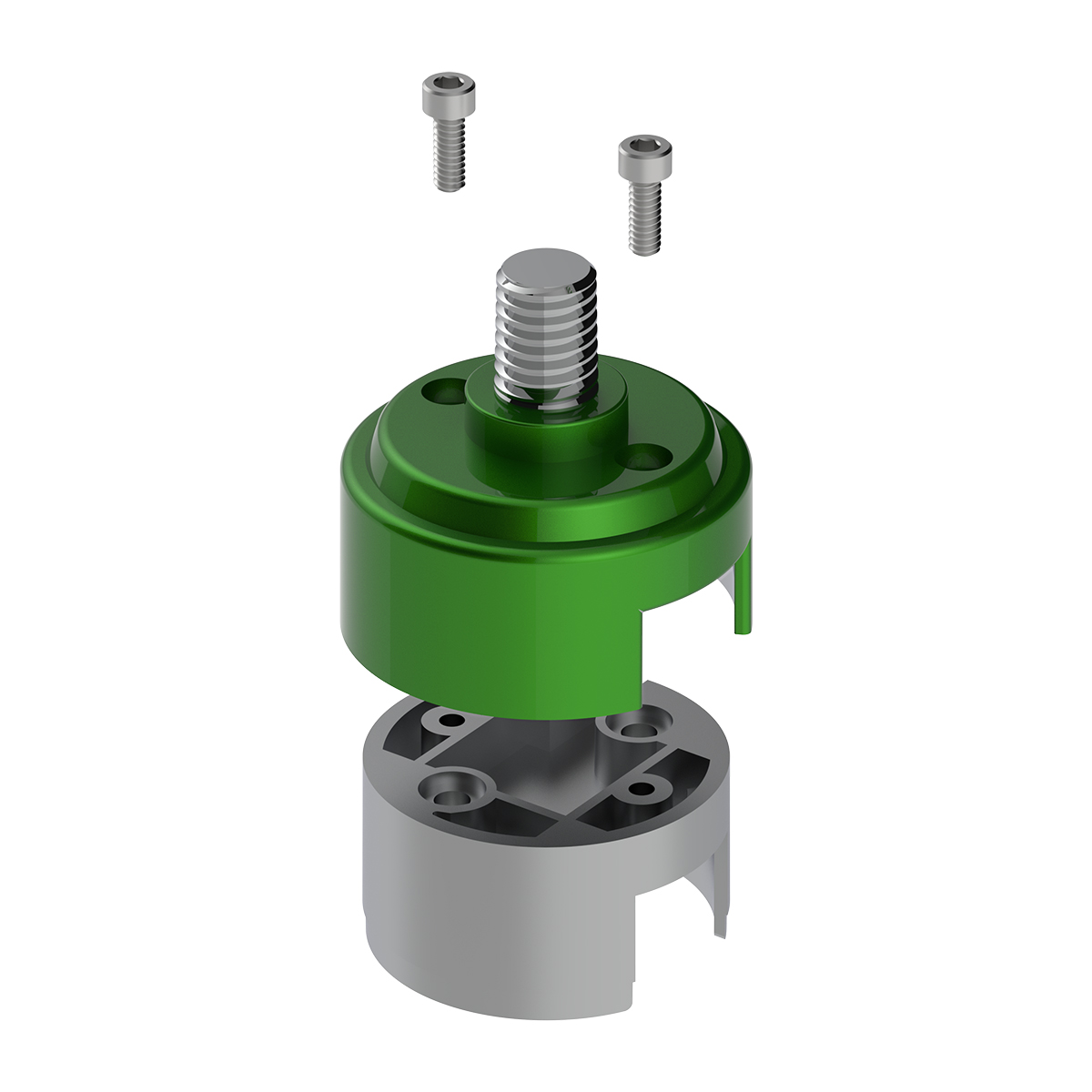 1/2"-13 Thread-On Shift Knob Mounting Adapter For Eaton Fuller Style 13/15/18 Shifter - Emerald Green (Bulk) - Thumbnail 4